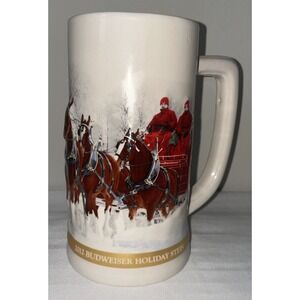 Budweiser Holiday Stein 2012 Winter Wonderland Clydesdales Beer Mug 1067977